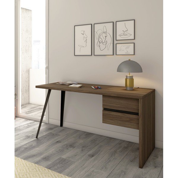 Radni stol u dekoru oraha 69x136 cm Rio2 – Marckeric-image-1
