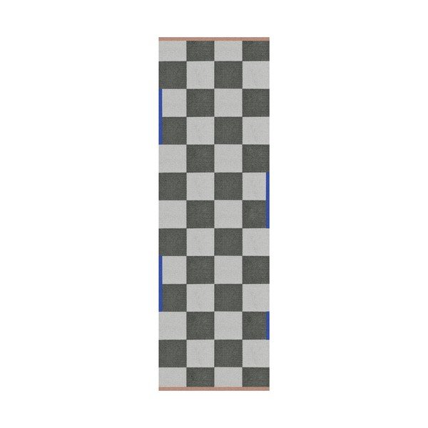 Tamno zelena/krem periva staza 77x242 cm Square – Mette Ditmer Denmark