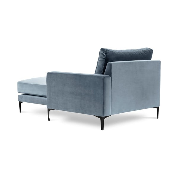 Svijetloplava baršunasta ležaljka Kooko Home Harmony, desni kut-image-3