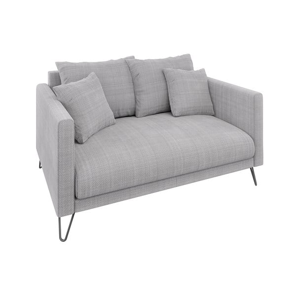 Svijetlo siva sofa od šenila 140 cm Freya – Ropez