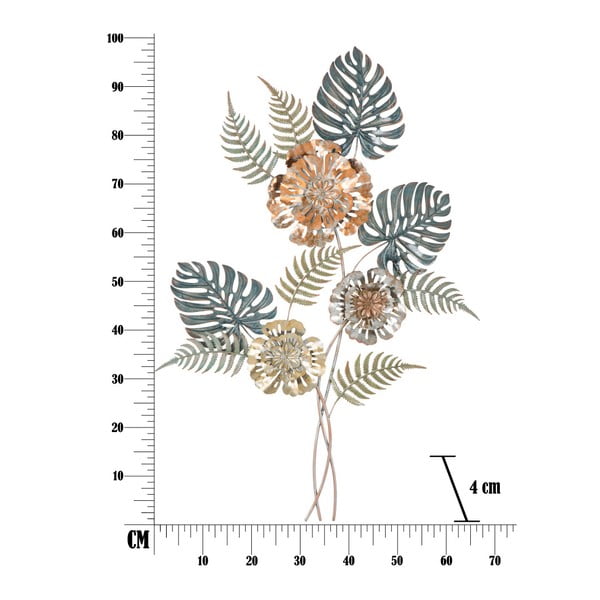 Željezna zidna dekoracija s motivima prirode Mauro Ferretti Too, visina 98 cm-image-4