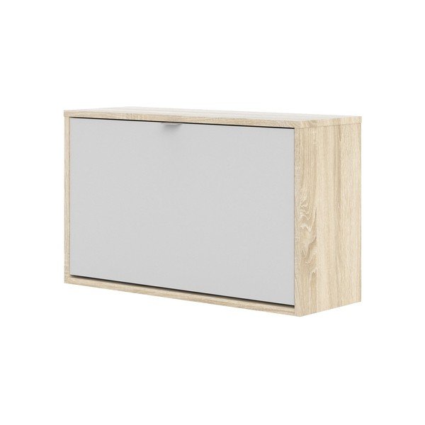 Bijeli/u prirodnoj boji preklopni/viseći ormarić za cipele u dekoru hrasta Shoes – Tvilum-image-3