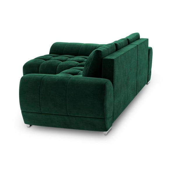 Zelena baršunasta kutna garnitura Windsor & Co Sofas Nuage, lijevi kut-image-3