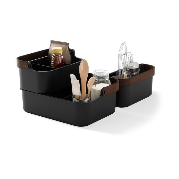 Crni kupaonski organizator od reciklirane plastike Bellwood – Umbra