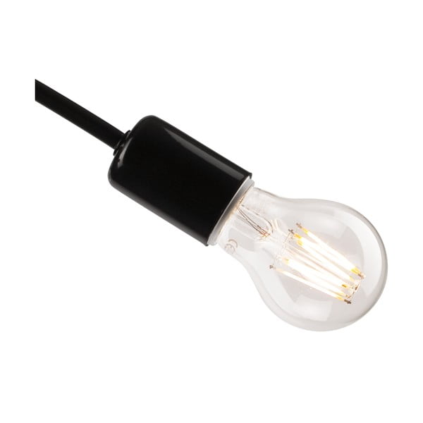 Crna stropna svjetiljka bez sjenila 36x36 cm Camilla – LAMKUR-image-4