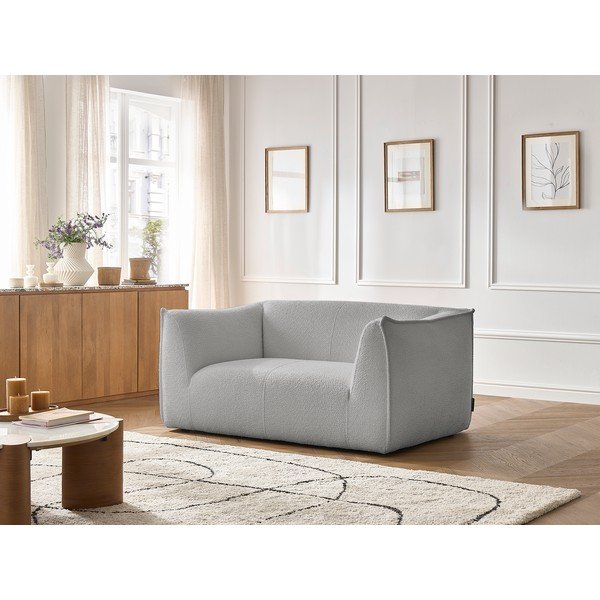 Svijetlo siva sofa od bouclé tkanine 170 cm Giorgia – Bobochic Paris-image-1