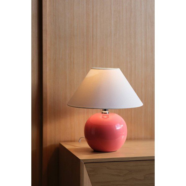 Ružičasta/krem stolna lampa keramička (visina 29 cm) Karamell – Jotex-image-1