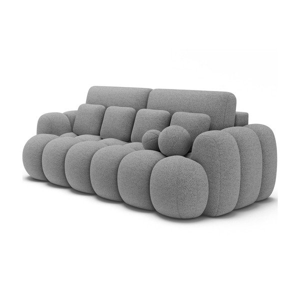 Siva sklopiva sofa od bouclé tkanine 256 cm Cotonn – ELTAP-image-2
