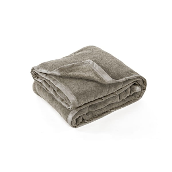 Sivi prekrivač od mikropliša za bračni krevet 220x240 cm Lamis – Tiseco Home Studio