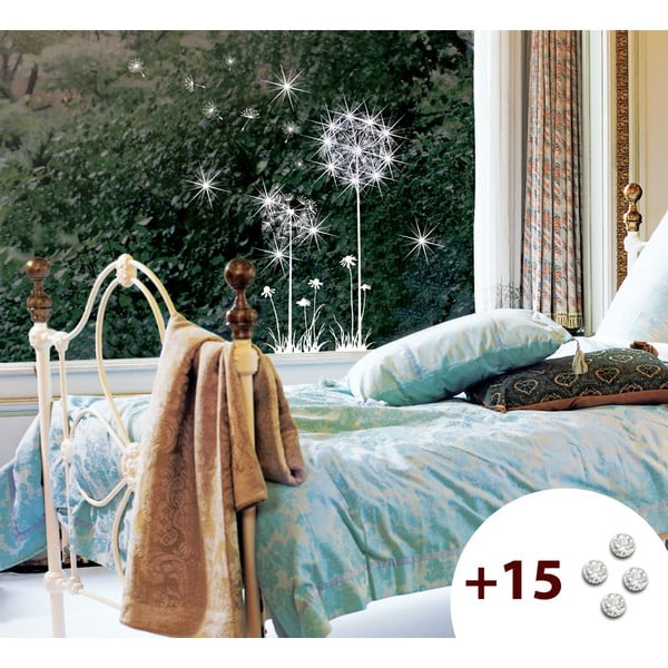 Set naljepnica s 15 Swarovski kristala Ambiance Dandelion Flowers-image-2