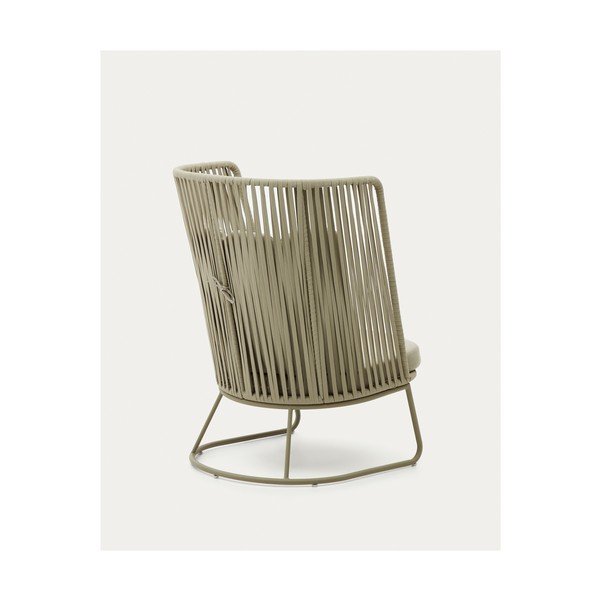 Zelena metalna vrtna fotelja Saconca – Kave Home-image-1