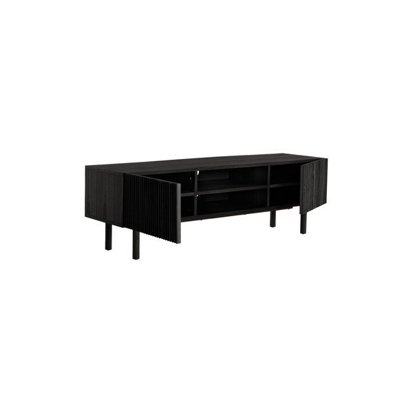 Crna TV komoda u dekoru jasena 160x50x43 cm Sion – Jotex-image-4