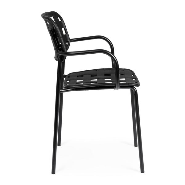 Crne metalne vrtne stolice u setu 4 kom Clover   – Bizzotto-image-2