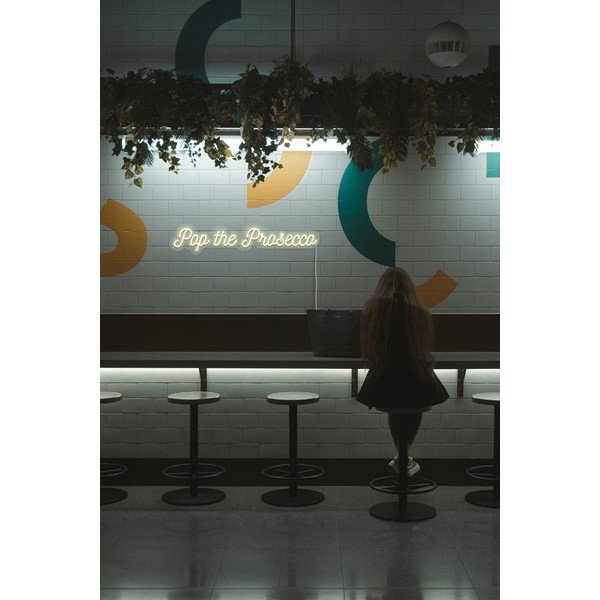 Bijeli zidni svjetleći ukras Candy Shock Prosecco, 80 x 15 cm-image-1