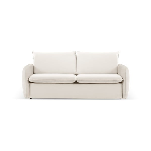 Krem baršunasta sklopiva sofa 214 cm Vienna – Cosmopolitan Design