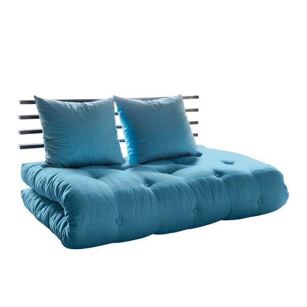 Sofa na razvlačenje Karup Shin Sano Black / Horizon Blue