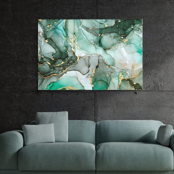 Staklena slika 100x70 cm Turquoise - Wallity-image-2