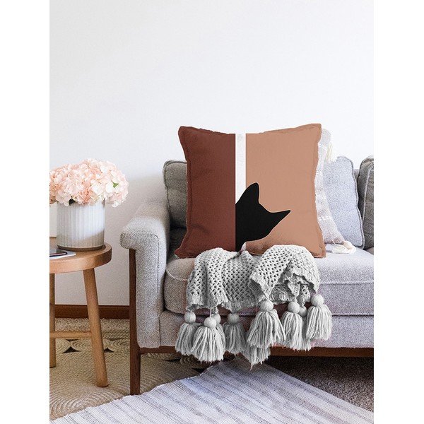 Jastučnica s udjelom pamuka Minimalist Cushion Covers Kitten, 55 x 55 cm-image-2