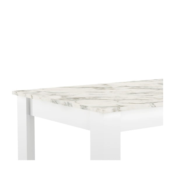 Bijeli blagovaonski stol s pločom u dekoru mramora 110x70 cm Nice - TemaHome -image-4