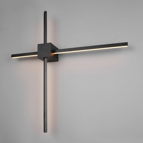 Mat crna LED zidna lampa s mogućnosti zatamnjivanja Cassino – Trio-image-2