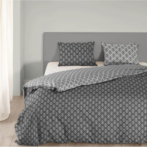 Siva pamučna posteljina Mundotextil Pattern, 140 x 200 cm-image-1