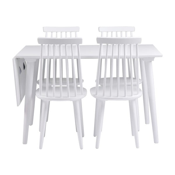 Bijeli blagovaonski stol Rowico Lotte Leaf, 120 x 80 cm-image-4