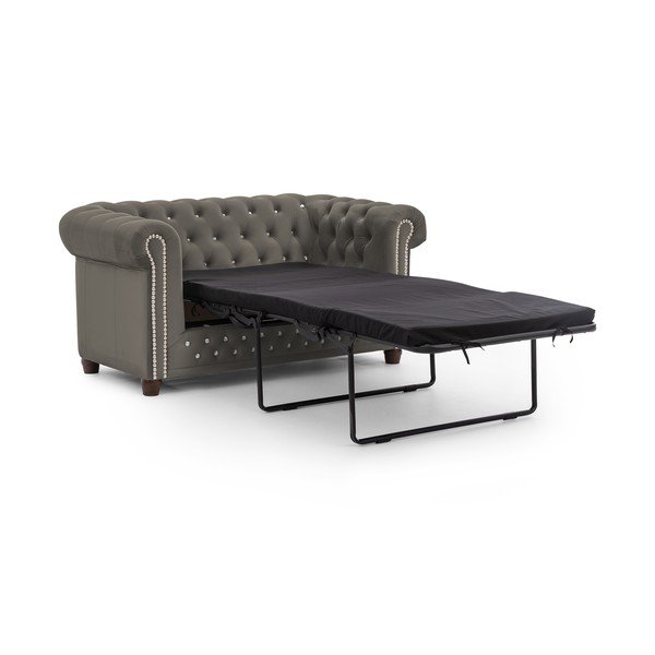 Siva baršunasti sklopiva sofa 148 cm York Blik – Ropez-image-2