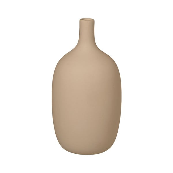 Bež keramička vaza Blomus Nomad, visina 21 cm