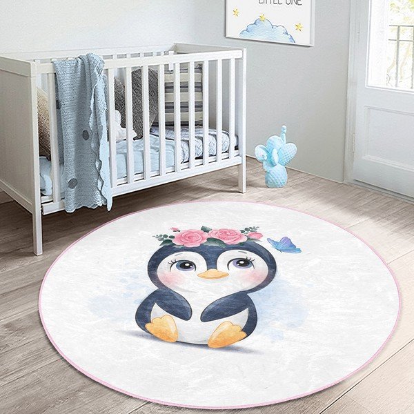 Bijeli dječji tepih ø 100 cm Comfort – Mila Home-image-1