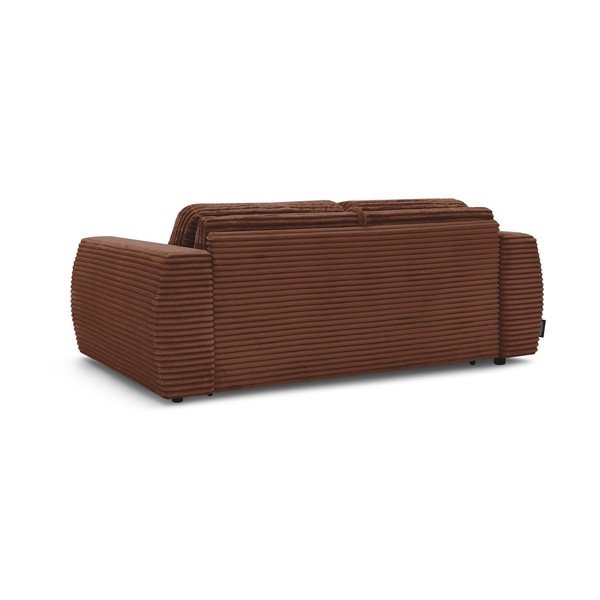 Narančasta sofa za spavanje/sklopiva od samta 240 cm Hugo – Bobochic Paris-image-4