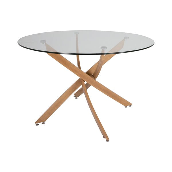 Blagovaonski stol sa staklenom pločom Canett Luri, ø 120 cm