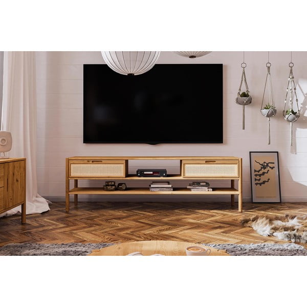 TV komoda od hrastovine 204x64 cm Pola - The Beds-image-1