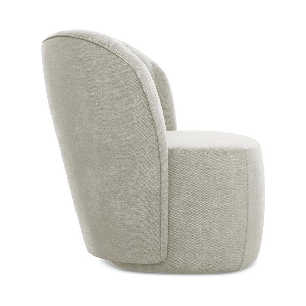 Krem fotelja od šenila Keloa – Makamii-image-2