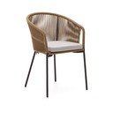 Bež metalna/podstavljena vrtna stolica Yanet – Kave Home
