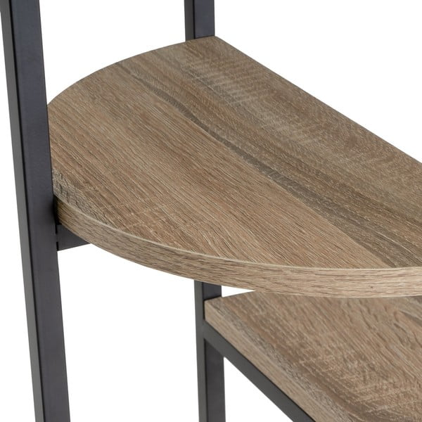 Crni/u prirodnoj boji regal u dekoru hrasta 40x110 cm – Casa Selección-image-3