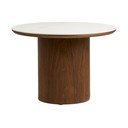 Okrugao stolić za kavu s keramičkom daskom u tamnoj prirodnoj boji ø 60 cm Noli – House Nordic