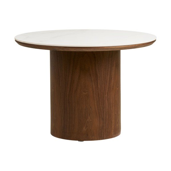 Okrugao stolić za kavu s keramičkom daskom u tamnoj prirodnoj boji ø 60 cm Noli – House Nordic