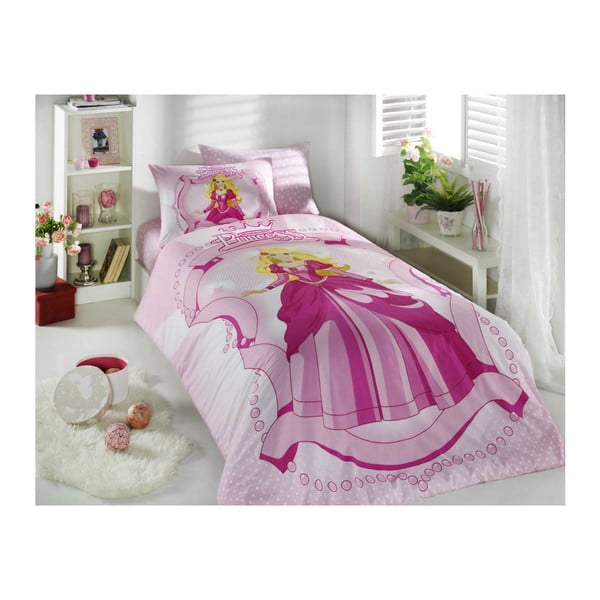 Pamučna posteljina s plahtama za krevet za jednu osobu Materro Farha, 160 x 220 cm