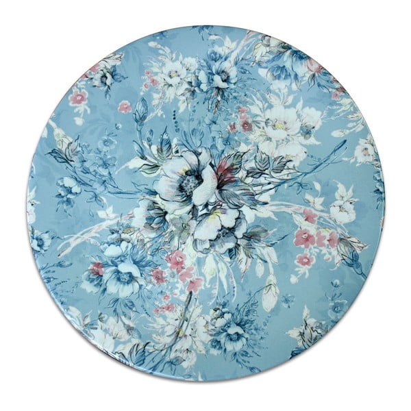 Plavi keramički tanjur Cvijeće, ⌀ 26 cm