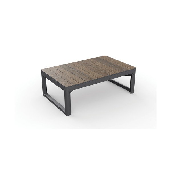 Vrtni stolić za kavu u dekoru oraha 71,5x116 cm Lyon – Keter