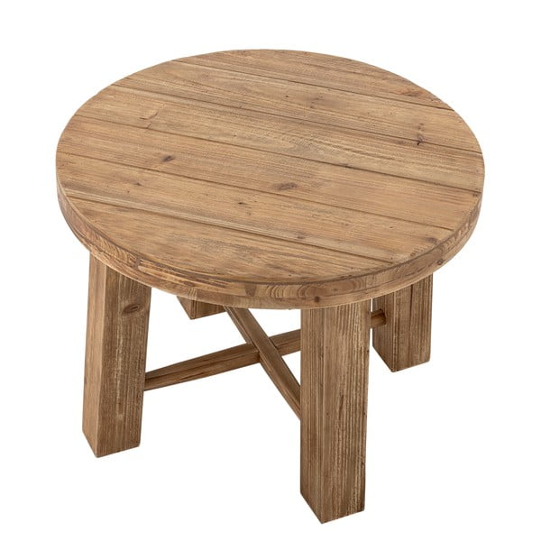 Okrugao stolić za kavu u dekoru egzotičnog drva u tamnoj prirodnoj boji ø 60 cm Emmett – Bloomingville-image-2