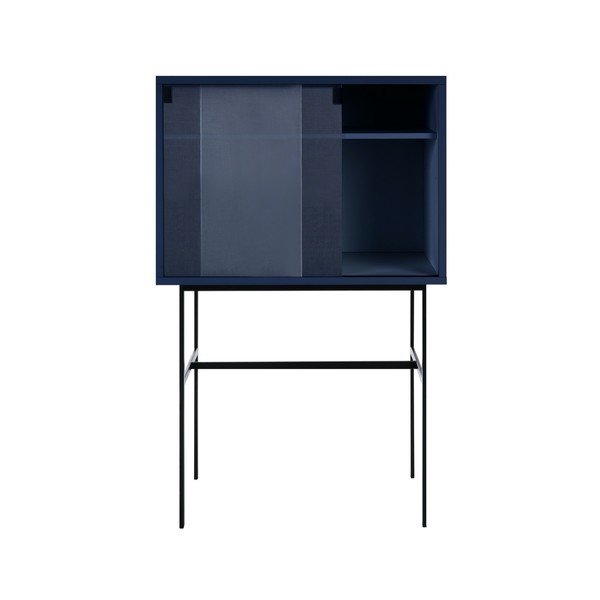 Tamno plava vitrina s kliznim vratima 70x109x40 cm Lekko – noo.ma-image-2