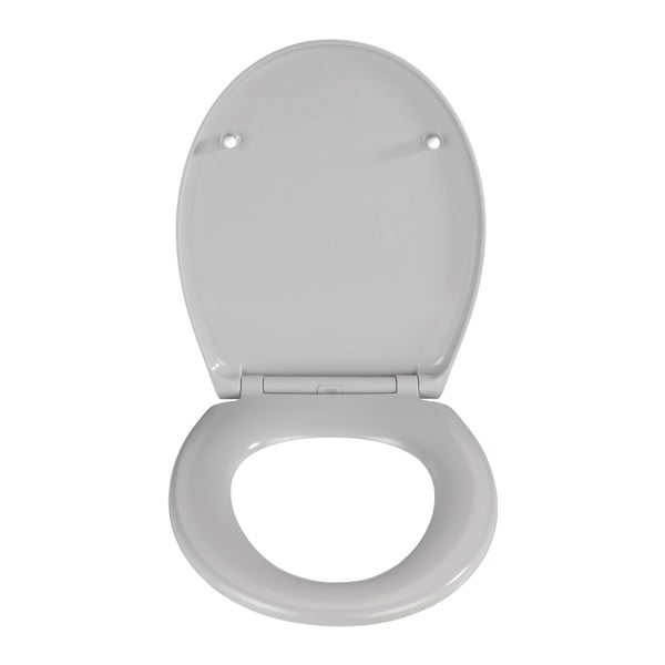Sivo WC sjedalo s lakim zatvaranjem Wenkoo Samos 44,5 x 37,5 cm-image-1