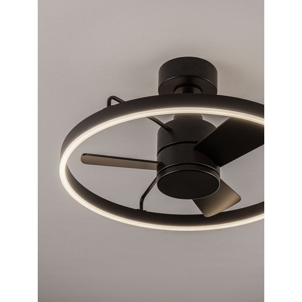 Mat crna metalna LED stropna svjetiljka s mogućnosti zatamnjivanja Lunair – Nova Luce-image-3
