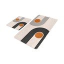 Bež od samta kupaonske prostirke u setu 2 kom 60x100 cm Dot Arch – Mila Home