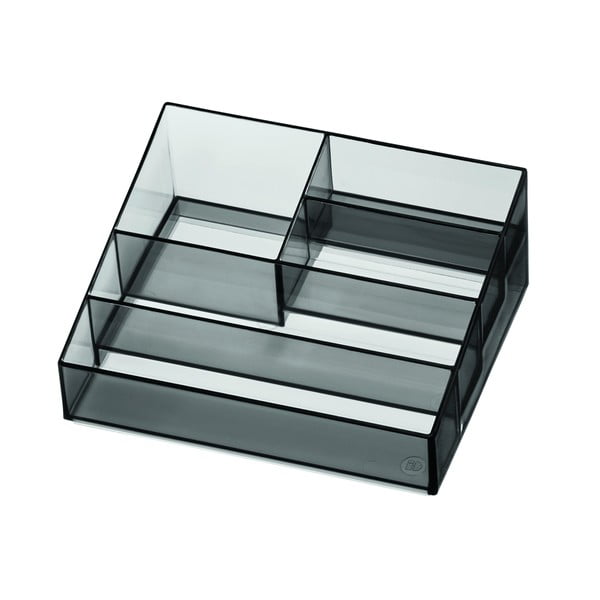 Mat crni kupaonski kozmetički organizator od reciklirane plastike Nail Station - iDesign-image-2