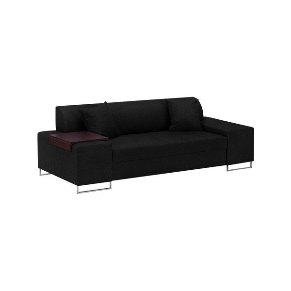 Crna garnitura na nogicama u srebrnoj Cosmopolitan Design Orlando, 220 cm-image-2