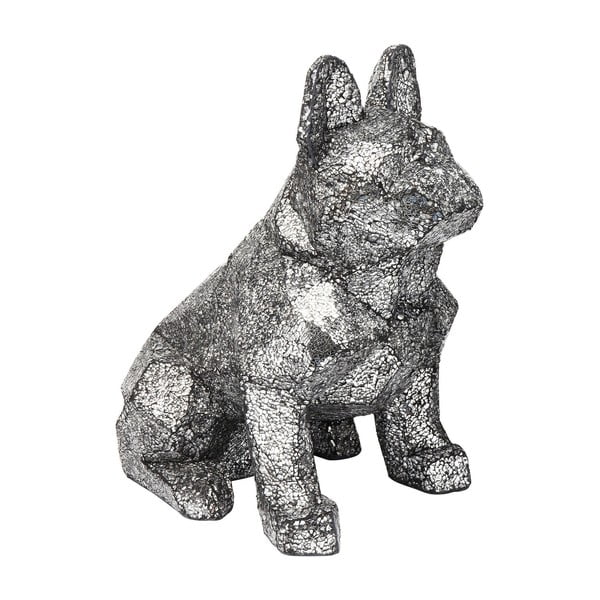 Statueta psa u srebrnoj boji Kare Design Sitting Dog