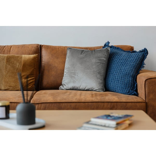 Konjak smeđa kutna garnitura od imitacije kože (s desnim kutom) Copenhagen – Scandic-image-1