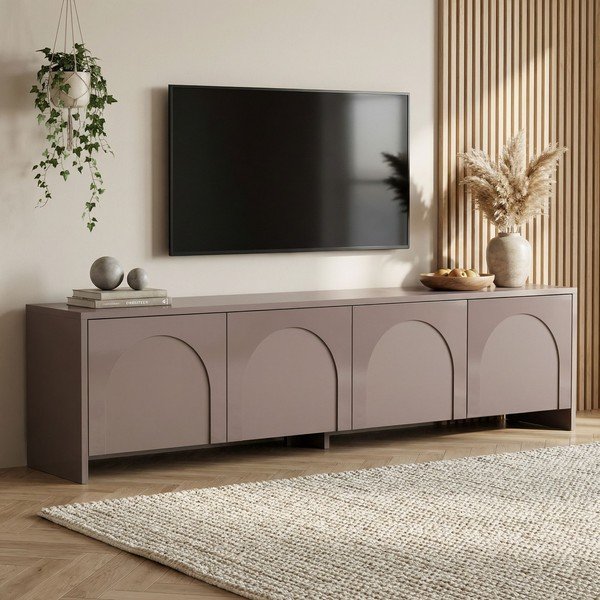 Smeđe-siva TV komoda 180x45x32 cm Aurelia – Kalune Design-image-1